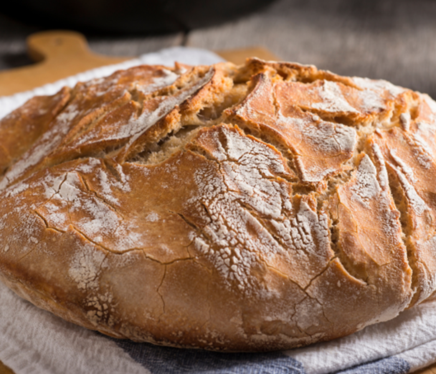 rustic homemade artisan bread loaf